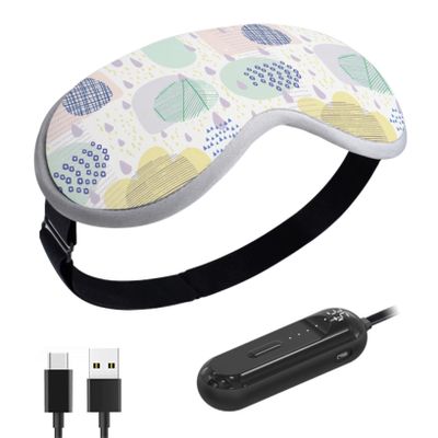 BINOXY Heated Eye Mask,USB Rechargeable Multifunctional Heated Eye Mask with Temperature Control,for Dry Eyes, Sleep (Color : D, Size : 21 * 9cm)
