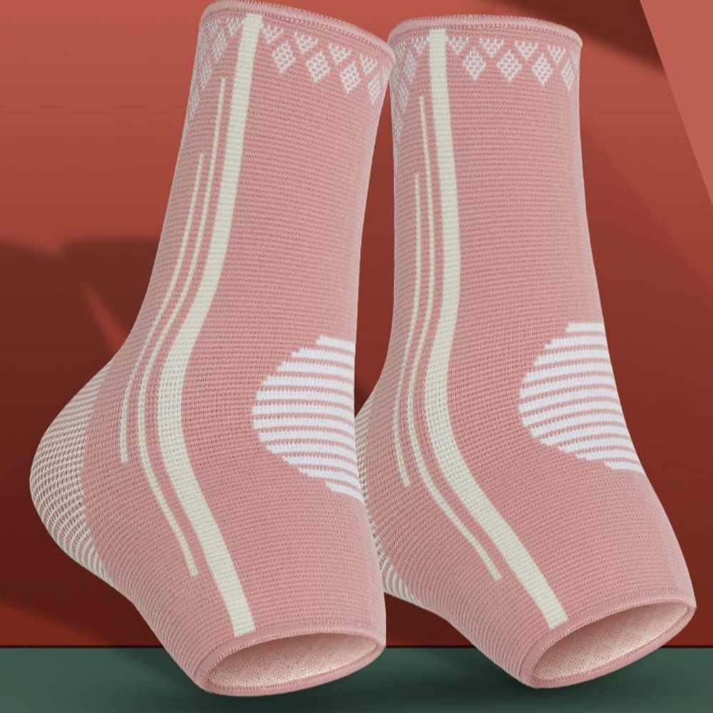 1 Pair Ankle Support Socks Compression Breathable Foot Ankle Brace Protector Women Girls Sports (Colour: A Size: M) (A Small)