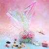 Outus Iridescent Cellophane Film Rainbow Cellophane Wrapping DIY Craft Decorations for Gift Baskets Fairy Butterfly Supply Party Festival celebrations(39 x 394 Inch,Pink) view 4