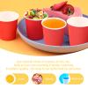 Prgery 50 Pack 3oz Red Paper Cups,Mouthwash Cups, Disposable Bathroom Cups,Small Paper Cups 3oz Ideal for Bathroom,Supermarket,Birthday Party,Picnic and BBQ view 4