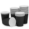 BALDCC 25 Pack 8 oz Disposable Paper Cups, Hot Coffee Cups, Paper Coffee Cup for Office and Kitchen Use, Beverage Cups for Party, Outdoor Campings, Friends Gathering and DIY Use (Black) view 1