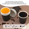 BALDCC 25 Pack 8 oz Disposable Paper Cups, Hot Coffee Cups, Paper Coffee Cup for Office and Kitchen Use, Beverage Cups for Party, Outdoor Campings, Friends Gathering and DIY Use (Black) view 4