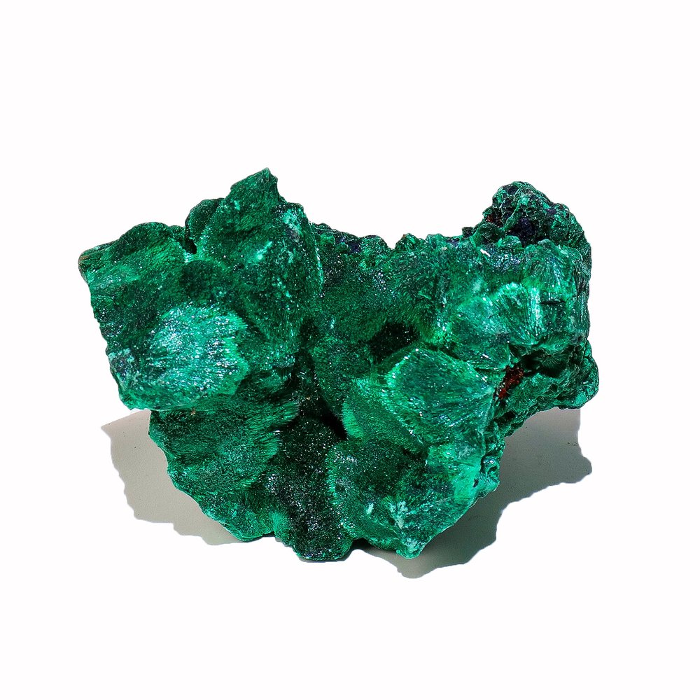 Apengshi Natural Malachite Crystal Stone 0.22-0.33lb Raw Malachite Stone Irregular Rough Malachite Mineral Specimen Original Shape Healing Crystal Gem Worry Relief Stress with Gift Box