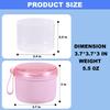 Denture Case, Leak Proof Denture Bath Cup for Travel, Denture Container Cups for Soaking Full & Partial Dentures, Retainers, Denture Cleaning Kit Holder Box with Denture Cleaner Brush-Pink view 3