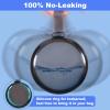 Denture Case, Leak Proof Denture Bath Cup for Travel, Denture Container Cups for Soaking Full & Partial Dentures, Retainers, Denture Cleaning Kit Holder Box with Denture Cleaner Brush-Transparent Grey view 2