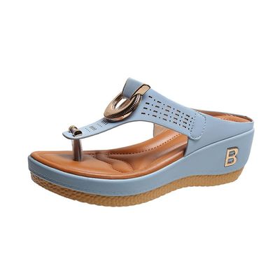 AOVIN Plantar Fasciitis Feet Sandals Womens, Best Orthotic Flip Flops with Arch Support, Comfortable Walking Sandals (Color : Blue, Size : 8 US)