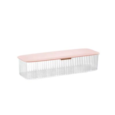 AITIME Storage Organizer for Daily Colored Contact Lenses, Disposable Contact Lens Dispenser,Clear Plastic Box for All Brands Daily Lens(Pink)
