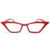 2SeeLife Premium Cat Eye Reading Glasses for Women  Narrow-Medium Fit, Sturdy Frame, Spring Hinges, Stylish Funky Readers, Red, +0.75 view 1