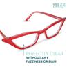 2SeeLife Premium Cat Eye Reading Glasses for Women  Narrow-Medium Fit, Sturdy Frame, Spring Hinges, Stylish Funky Readers, Red, +0.75 view 2