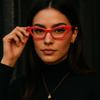 2SeeLife Premium Cat Eye Reading Glasses for Women  Narrow-Medium Fit, Sturdy Frame, Spring Hinges, Stylish Funky Readers, Red, +0.75 view 3