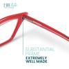 2SeeLife Premium Cat Eye Reading Glasses for Women  Narrow-Medium Fit, Sturdy Frame, Spring Hinges, Stylish Funky Readers, Red, +0.75 view 4