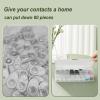 AITIME Storage Organizer for cosmetic contact lenses and daily disposable contacts, Clear Plastic Box for all brands daily lens (White) view 4