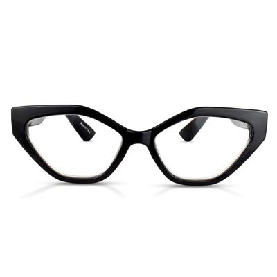 2SeeLife Oversized TR-90 Cat Eye Reading Glasses for Women  Medium-Wide Fit, Sturdy Frame, Premium Geometric Readers, Black, +0.75