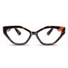 2SeeLife Oversized TR-90 Cat Eye Reading Glasses for Women  Medium-Wide Fit, Sturdy Frame, Premium Geometric Readers, Brown Tortoise, +0.75 view 1