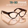 2SeeLife Oversized TR-90 Cat Eye Reading Glasses for Women  Medium-Wide Fit, Sturdy Frame, Premium Geometric Readers, Brown Tortoise, +0.75 view 4