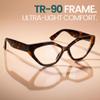 2SeeLife Oversized TR-90 Cat Eye Reading Glasses for Women  Medium-Wide Fit, Sturdy Frame, Premium Geometric Readers, Brown Tortoise, +4.00 view 4