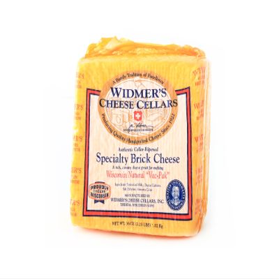 Widmers Brick Cheese  2.25 lb Half Loaf | Buttery & Creamy Authentic Wisconsin Brick Cheese | Perfect for Detroit Style Pizza & More
