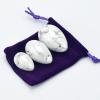 AOWNE Drilled Yoni Eggs Natural Howlite Kegel Balls Women Kegel Exercise Ball Massager view 2