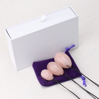 AOWNE Yoni Egg Rose Quartz Jade Eggs Ball Women Kegel Exercise Massage,with Gift Box,Moderate