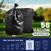 Plasticplace 56 Gallon Trash Bags  2.0 Mil  Black Heavy Duty Liners, Fits Glutton Garbage Can  43 x 46 (50 Count) view 4