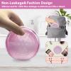 DIDATOOL Denture Box Leak-Proof Dental Retainer Case, Portable Denture Bath with Mirror, Removal Tool and Extra Storage Layer, Denture Case Perfect for Traveling and Daily Use (Pink) view 2