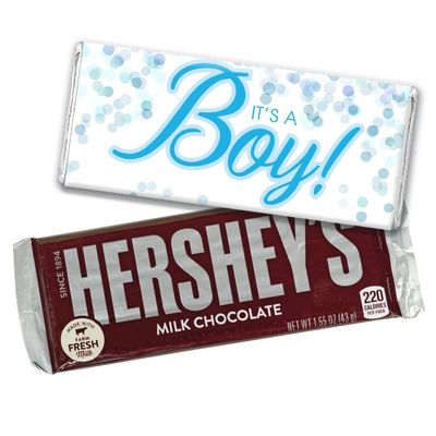 12 It's a Boy Baby Shower Candy Party Favors Wrapped Chocolate Bars by Just Candy - No Assembly Required