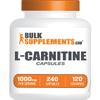 BulkSupplements.com L-Carnitine 1000mg Capsules - Carnitine Supplement, L Carnitine 1000mg, L-Carnitine Capsules - 2 Capsules per Serving (1000mg), 240 Capsules (Pack of 1) view 1