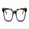 eyebobs In Cahoots Premium Reading Glasses for Women and Men | Square Average-Size Reading Glasses | Navy Tortoise Fade Front and Temples | 0.00 view 1
