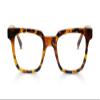 eyebobs In Cahoots Premium Reading Glasses for Women and Men | Square Average-Size Reading Glasses | Caramel Tortoise Front and Temples | 1.50 view 1