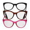 Betsey Johnson Women's Plaid Cat Eye Reading Glasses, Black, Tortoise, Magenta, 52 mm + 2 view 4