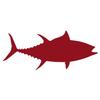 Bigeye Tuna Fish (8" x 3.3", Dark Red) view 1