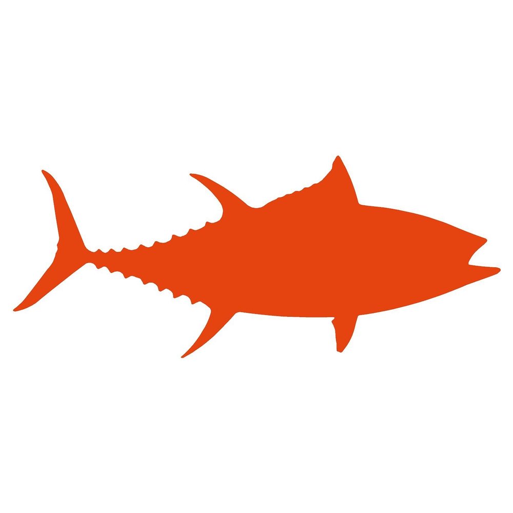 Bigeye Tuna Fish (6" x 2.5", Orange)
