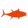 Bigeye Tuna Fish (6" x 2.5", Orange) view 1