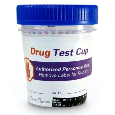 Accurate Urine Drug Test Kit - 6 Panel at Home Drug Test Cup with Clicker & Temperature Strip - CLIA Waived, 510k Cleared with SAMHSA Cutoff Levels [25 Test Cups]