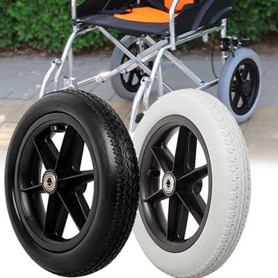 12" Solid Tyre, 2pcs Solid Wheel Replacement For Wheelchairs Walker, 1/2" Mounting Axle, Easy To Install, Wheelchair Rear Wheel, Replacement Wheel For Rollators ( Color : Gray , Size : 30cm-12inch )