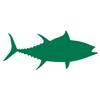 Bigeye Tuna Fish (6" x 2.5", Green) view 1