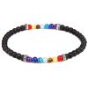 7 Chakra Bracelet Lava Healing 4mm Beads Stretch Bracelets for Women Men Aromatherapy Essential Oil Diffuser,Lava,19cm view 1