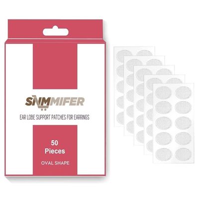 SNMMIFER Ear Lobe Tape/Invisible Ear Lobe Support Patch for Heavy Earrings Invisible Waterproof Stickers for Heavy Earrings Earring Lift Patches for Long Time Wearing Earrings Protect Healthy (50)