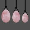 Drilled Yoni Egg Set Natural Rose Quartz Jade Eggs for Kegel Exercise Exercise Crystal Ball,Rose Quartz Eggs view 1