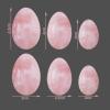 Drilled Yoni Egg Set Natural Rose Quartz Jade Eggs for Kegel Exercise Exercise Crystal Ball,Rose Quartz Eggs view 2
