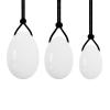 Drilled Yoni Egg Set Natural Rose Quartz Jade Eggs for Kegel Exercise Exercise Crystal Ball,White Jade Eggs view 1