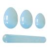 AOWNE Opal Yoni Egg Set 100% Natural Stone Drilled Massage Eggs for Women Kegel Exercise Massage Balls Undrilled Jade Eggs Yoni Wand,Undrill Set No Box view 1