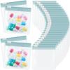 24 Pieces Pill Pouch Bags Zippered Pill Pouch Set Reusable Translucent Medicine Organizer Self Sealing Medicine Bag Travel Plastic Pill Bags with Slide Lock Pill Baggies (Haze Blue) view 1