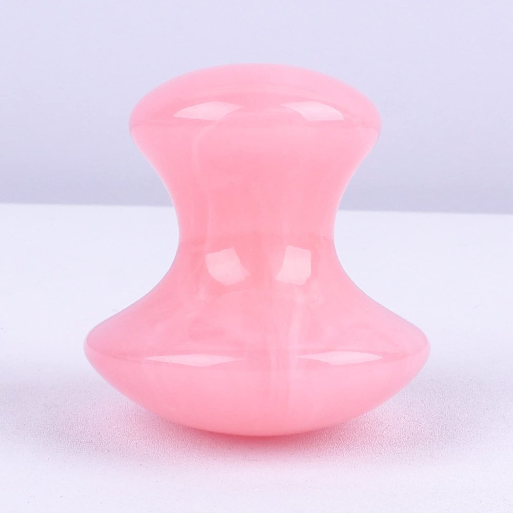 AOWNE Natural Rose Quartz Jade Massage Stone Massager Gua Sha Board Tool,Pink
