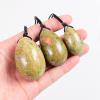 AOWNE Natural Unakite Drilled Yoni Egg Set 100% Natural Kegel Exerciser Yoni Wand Jade Eggs Real Stone Massage Balls,Drilled Eggs No Box view 1