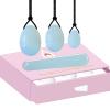 AOWNE Opal Yoni Egg Set 100% Natural Stone Drilled Massage Eggs for Women Kegel Exercise Massage Balls Undrilled Jade Eggs Yoni Wand,Drilled Set with Box view 1