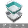 2 Pack Dishpan for Washing Dishes, 2.4Gal/9L Wash Basin with Draining Plug Carry Handles, Collapsible Bucket for Cleaning, Portable Sink, Foldable Plastic Tub view 4