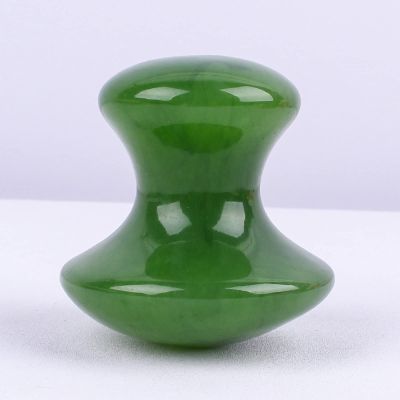 AOWNE Natural Rose Quartz Jade Massage Stone Massager Gua Sha Board Tool,Green