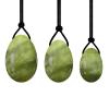 Drilled Yoni Egg Set Natural Rose Quartz Jade Eggs for Kegel Exercise Exercise Crystal Ball,Green Stone Eggs view 1