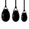 AOWNE Natural Obsidian Yoni Egg Set Jade Eggs Kegel Exerciser Yoni Wand Jade Massager Ball,Drilled Eggs No Box view 1